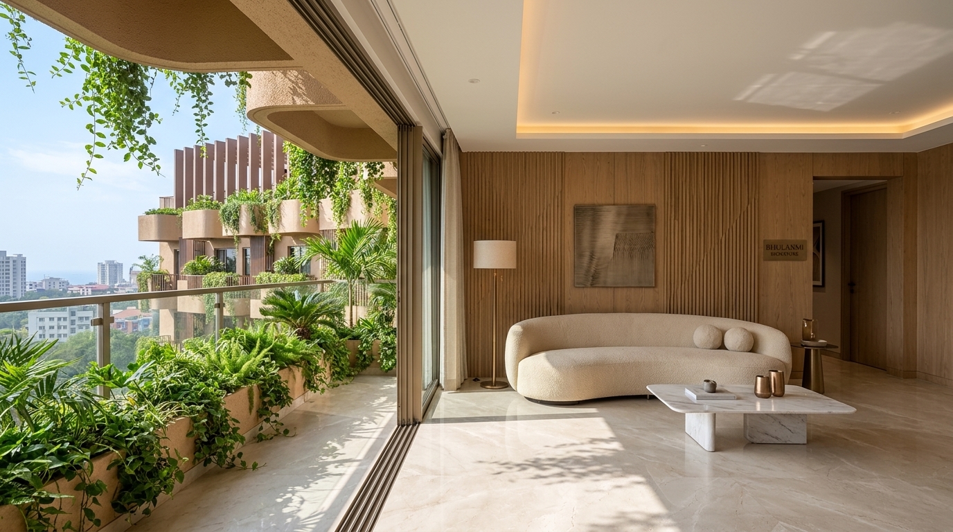 Grand Living Room Opening to Sky